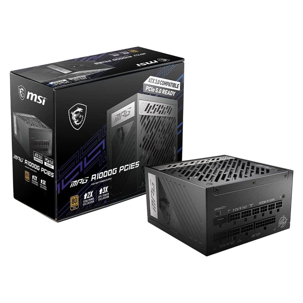 MSI MPG A1000G PCIE5 — 1000W 80 PLUS Gold Fully Modular ATX 3.1 | Gamers Point Bahrain