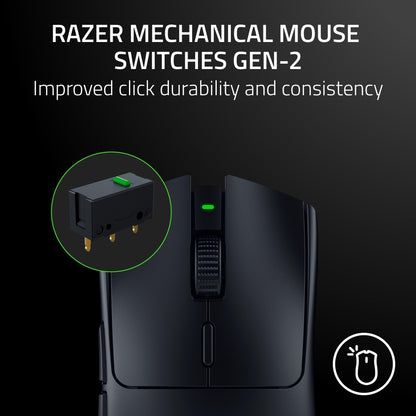 Razer Viper V3 HyperSpeed Wireless Esports Gaming Mouse: 82g Lightweight Design - 30K DPI Optical Sensor - Up to 280 Hr Battery Life - HyperSpeed Wireless - Mechanical Switches Gen-2 - Classic Black