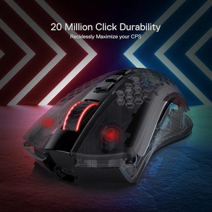 Redragon M808 Storm Pro Wireless Gaming Mouse, RGB Honeycomb Form - 16,000 DPI Optical Sensor - Programmable Macro Buttons - Precise Registration Gaming Mice Gamers Point 22.000 