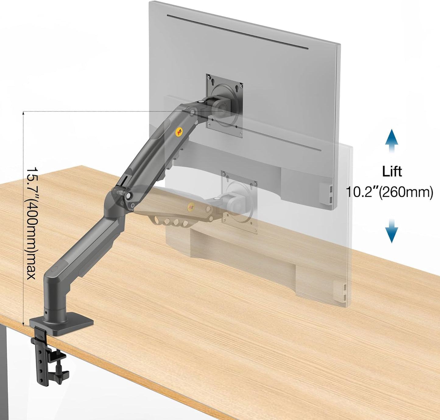 NB North Bayou Monitor Mount,Fits 4.4 to 19.8lbs Computer Monitors ARM GAMERS POINT BAHRAIN Monitor Arms Gamers Point 19.000 