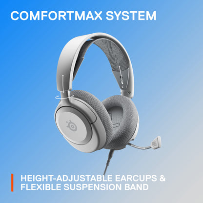 SteelSeries Arctis Nova 1P Multi-System Gaming Headset — Hi-Fi Drivers — 360° Spatial Audio — Comfort Design — Durable — Lightweight — Noise-Cancelling Mic — PS5/PS4, PC, Xbox, Switch - White MP HEADSET Gamers Point 39.000 