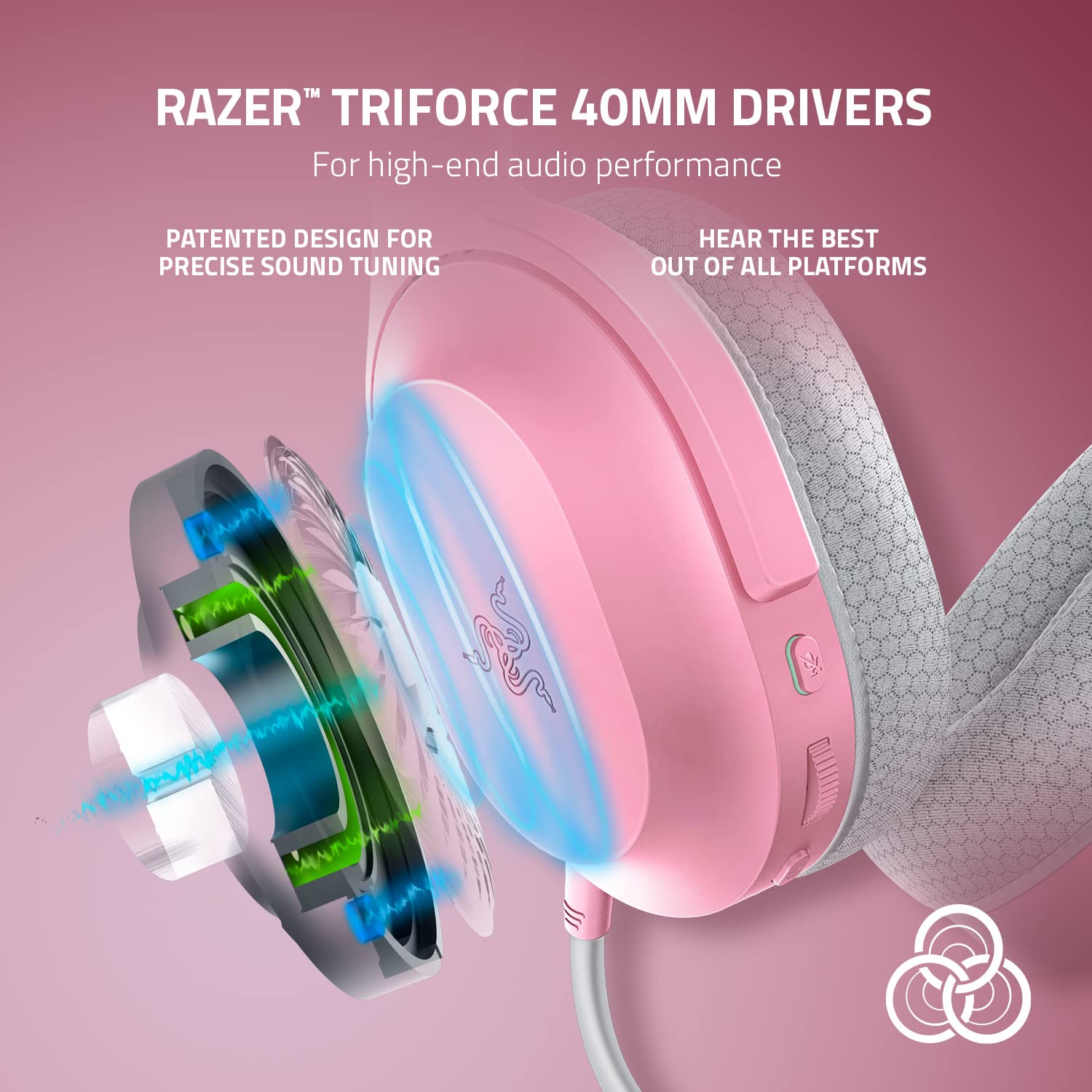 Razer Barracuda X Wireless Gaming & Mobile Headset (PC, Playstation, Switch, Android, iOS): 2.4GHz Wireless + Bluetooth - Lightweight - 40mm Drivers - Detachable Mic - 50 Hr Battery - Quartz Pink MP HEADSET Gamers Point 51.000 