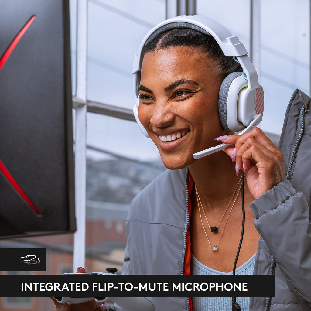 Astro A10 Gaming Headset Gen 2 Wired Headset - Over-Ear Gaming Headphones with flip-to-Mute Microphone, 32 mm Drivers, for Playstation 5, Playstation 4, Nintendo Switch, PC, Mac - White MP HEADSET Gamers Point 39.000 