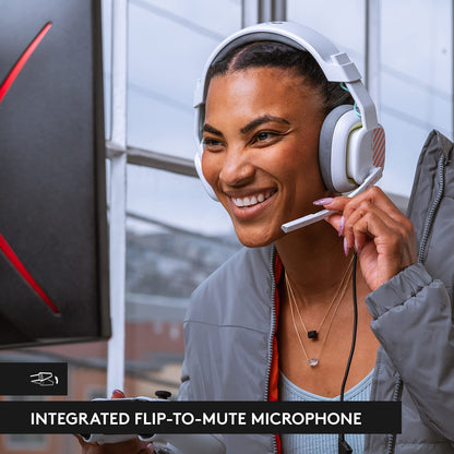 Astro A10 Gaming Headset Gen 2 Wired Headset - Over-Ear Gaming Headphones with flip-to-Mute Microphone, 32 mm Drivers, for Playstation 5, Playstation 4, Nintendo Switch, PC, Mac - White MP HEADSET Gamers Point 39.000 