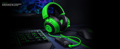 Razer Kraken Tournament Edition THX 7.1 Surround Sound Gaming Headset: Retractable Noise Cancelling Mic - USB DAC -  For PC, PS4, PS5, Nintendo Switch, Xbox One, Xbox Series X & S, Mobile – Black MP HEADSET Gamers Point 62.000 