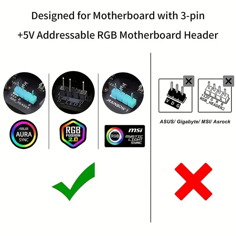 5V 3Pin Addressable RGB 1 To 4 Splitter Cable, Y-Shaped Fan And Pc Led Strip Extension Cable, LED Strip And ARGB Fan Connector, Equipped With 4 Male Pins, ARGB Wiring & Connecting Gamers Point 5.000 