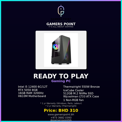 Ready To Play Gaming PC RTX 5000 Series