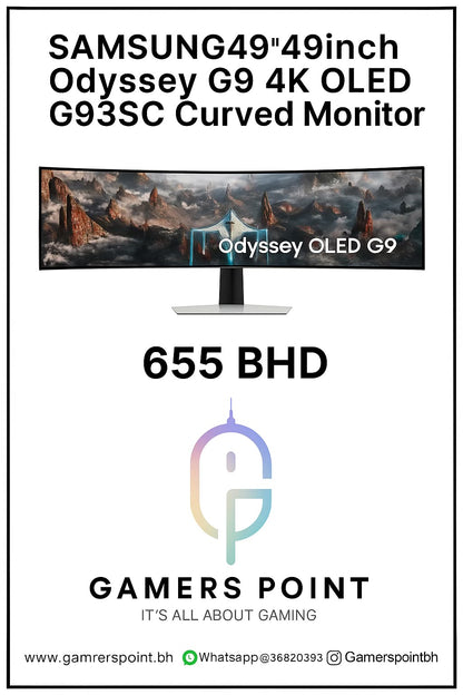 SAMSUNG 49″ 49inch Odyssey G9 4K OLED Curved Monitor