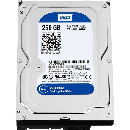 WD Blue 250GB Everyday PC Desktop Hard Drive: 3.5 Inch, SATA 6 Gb/s, 7200 RPM, 16MB Cache (WD2500AAKX) (Old Model) Personal Computer Gamers Point 15.000 