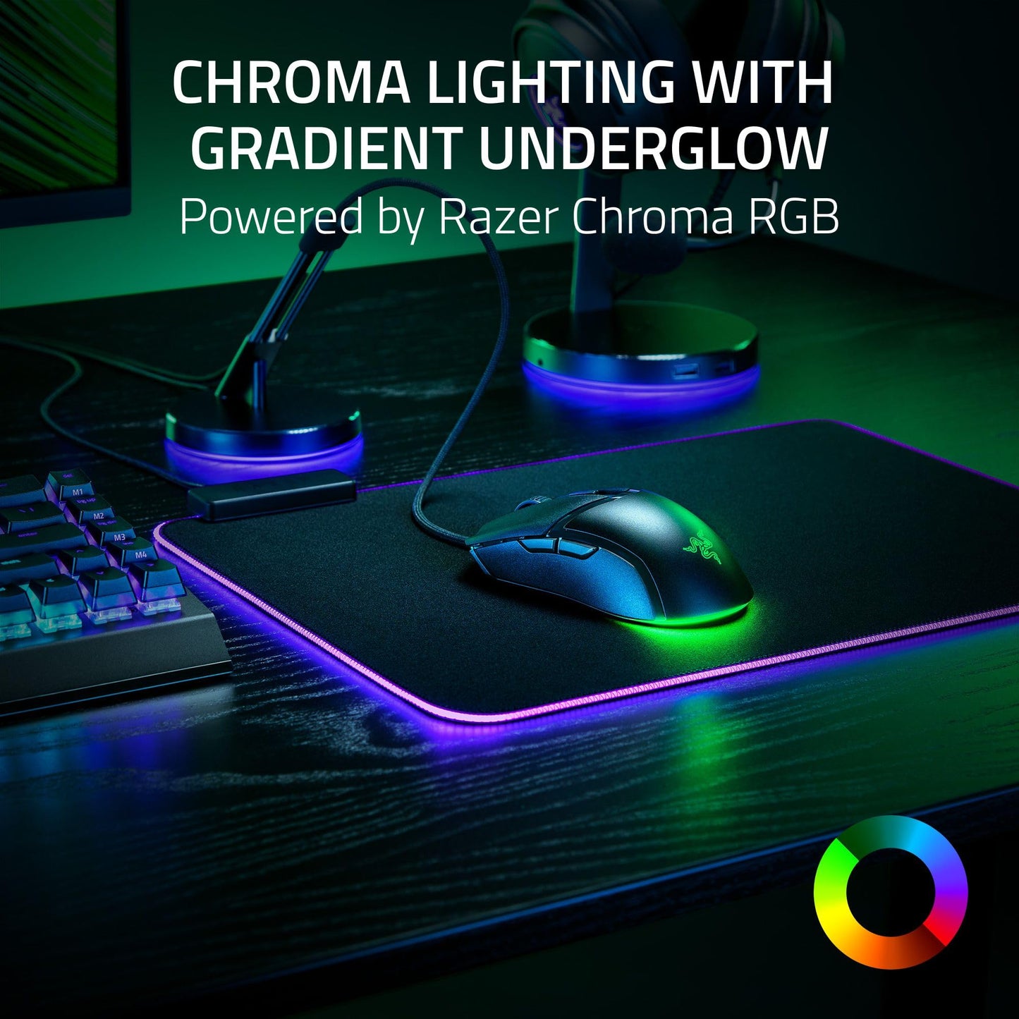 Razer Cobra Gaming Mouse: 58g, Gen-3 Optical Switches, Chroma RGB Lighting, 8500 DPI Sensor, PTFE Feet, Speedflex Cable - Black