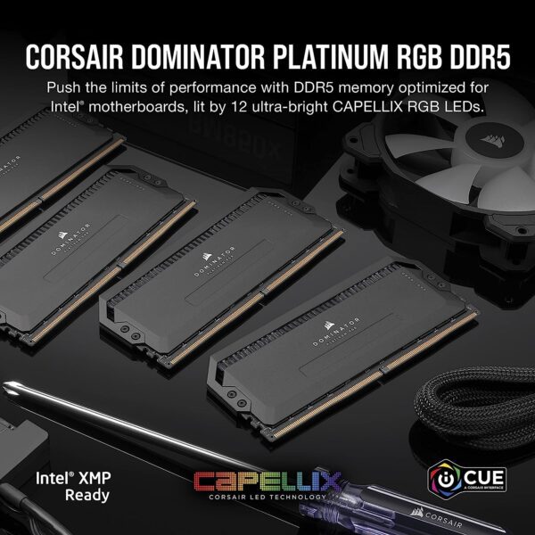 CORSAIR DOMINATOR PLATINUM RGB DDR5 RAM 64GB (4x16GB) DDR5 6400MHz - BAHRAIN RAM Gamers Point 126.000 