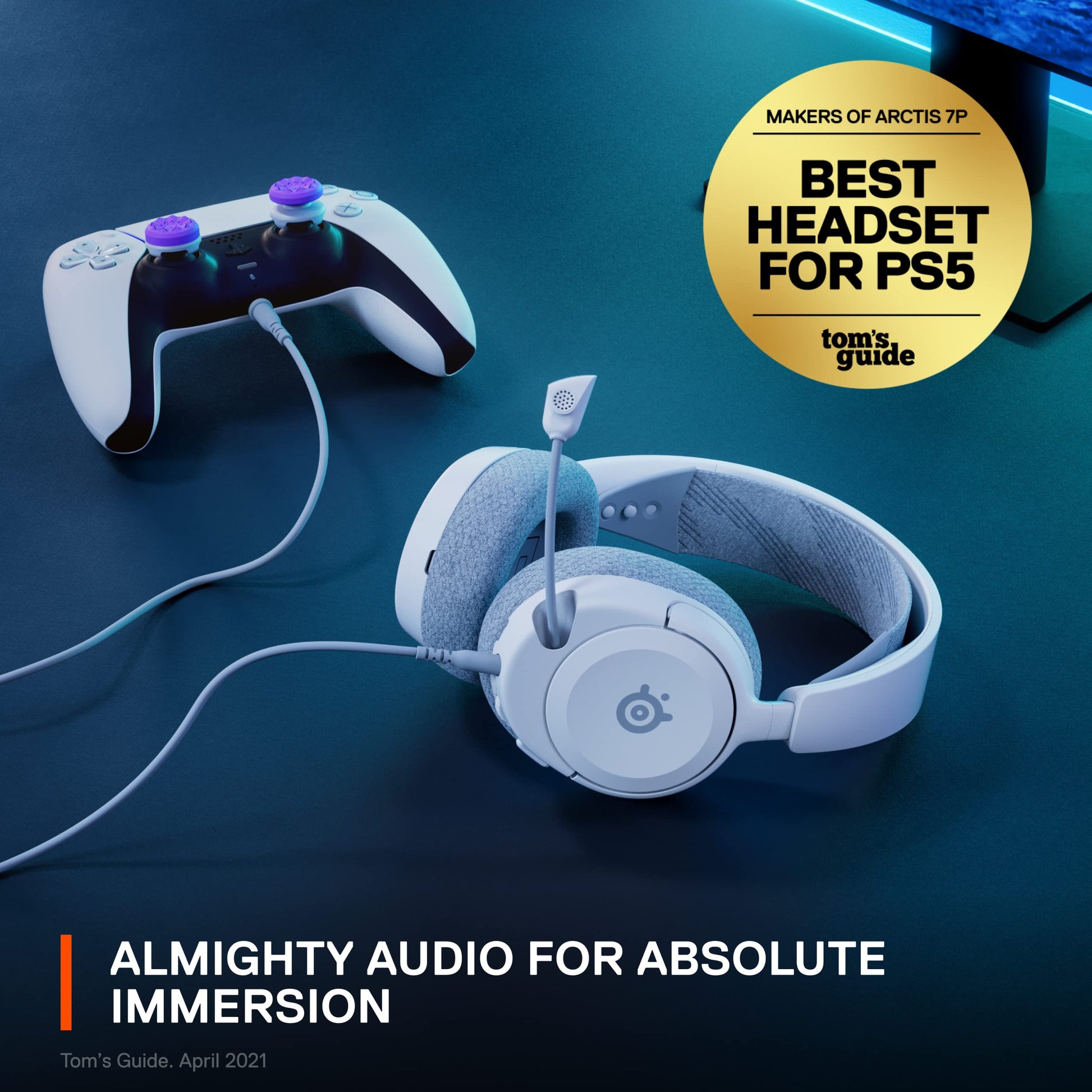 SteelSeries Arctis Nova 1P Multi-System Gaming Headset — Hi-Fi Drivers — 360° Spatial Audio — Comfort Design — Durable — Lightweight — Noise-Cancelling Mic — PS5/PS4, PC, Xbox, Switch - White MP HEADSET Gamers Point 39.000 