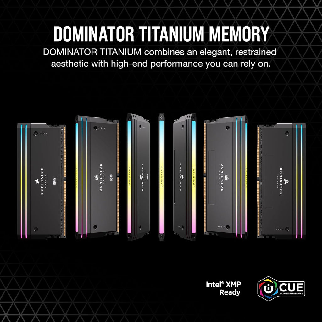 Corsair Dominator Titanium RGB DDR5 Memory — 32GB (2×16GB) 6000MT/s