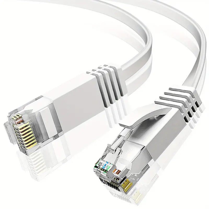 Flat Cat6 Ethernet Cable, High-Speed 1Gbps RJ45 Network Patch Cord, Available in Multiple Lengths Compatible with Console, PS3, PS4, PS5, Switch, Router, Modem, Patch Panel, PC, TV, Cables & Interconnects Gamers Point 15.000 10M