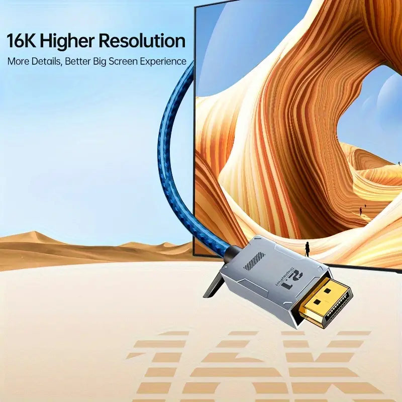 Displayport Cable 2.1, 16K DP 2.0 Cable [16K@60Hz, 8K@120Hz4K@240Hz 165Hz 144Hz] Support 80Gbps, HDCP DSC 1.2a, HDR10FreeSync G-Sync For Gaming Monitor 3090 Graphics PC Accessories Gamers Point 9.000 