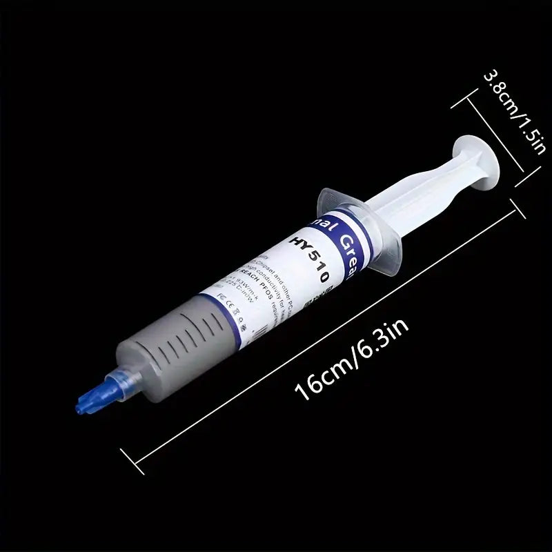 Large needle tube HY510 thermal grease contains silver thermal conductive silicone heat dissipation silicone CPU heat dissipation thermal paste gray Computer Components Gamers Point 5.000 