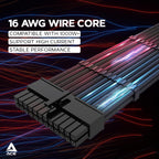 ACE Sleeved Extension Cables Nylon Braided 16AWG 30cm Set