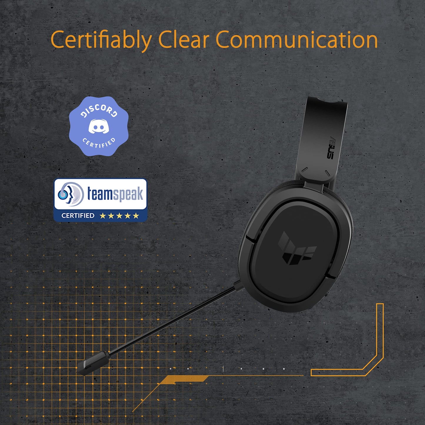 ASUS TUF Gaming H1 Wireless Headset | Discord Certified Mic, 7.1 Surround Sound, 40mm Drivers, 2.4GHz, USB-C, Lightweight, 15 Hour Battery Life, for PC, Mac, Switch, Mobile Devices, PS4, PS5 - Black MP HEADSET Gamers Point 55.000 