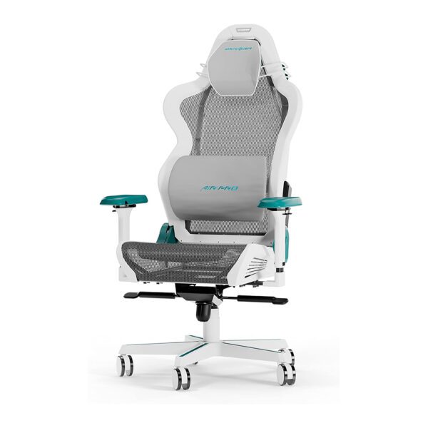 DXRacer Air Series Gaming Chair - White/Cyan - bahrain Gaming Chairs Gamers Point 149.900 