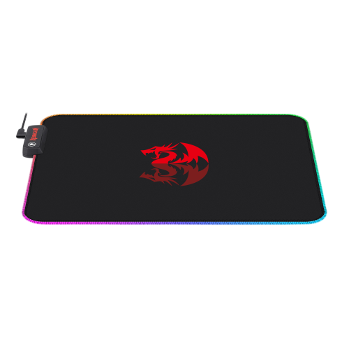 REDRAGON RGB LED LARGE GAMING MOUSE PAD SOFT MATT WITH NONSLIP BASE, STITCHED EDGES (330 X 260 X 3MM) MOUSEPAD Gamers Point 8.000 