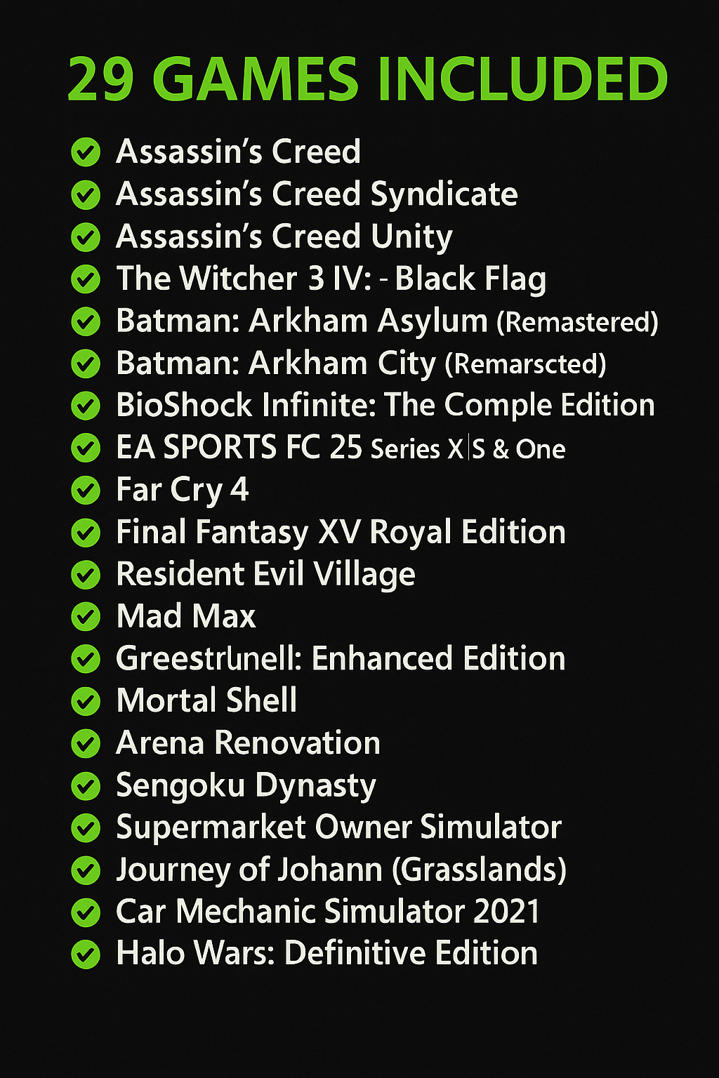 Xbox Digital Mega Bundle – 29 Games (Bahrain Region) | باقة رقمية ٢٩ لعبة Xbox Video Games  Gamers Point