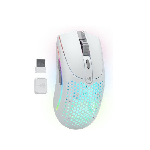 Glorious Model O 2: Wireless Gaming Mouse (White) Triple Mode: 2.4GHz, Bluetooth, USB-C, 26K DPI Sensor, 210h Battery Life, 6 Programmable Buttons, Gaming Accessories for PC, Laptop, Mac