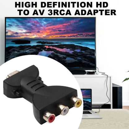 HD 1080P RCA AV To HDMI-compatible Composite Adapter Converter AV2HD Audio Video Cable HD TO AV with USB Cable for HD TV BOX - BAHRAIN CONNECTOR Gamers Point 5.000 