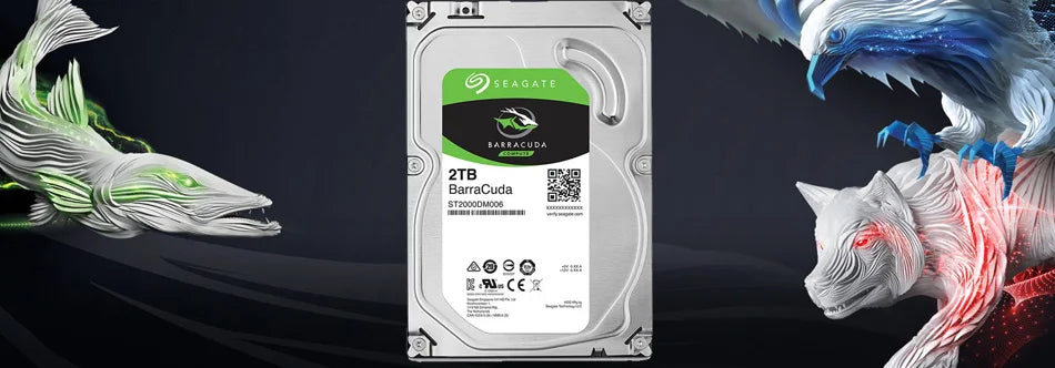 Seagate 2TB Hard Drive Disk HDD Desktop Internal HD 2000GB 2 TB Harddisk 7200RPM 64M 3.5" 6Gb/s Cache SATA III for PC Computer