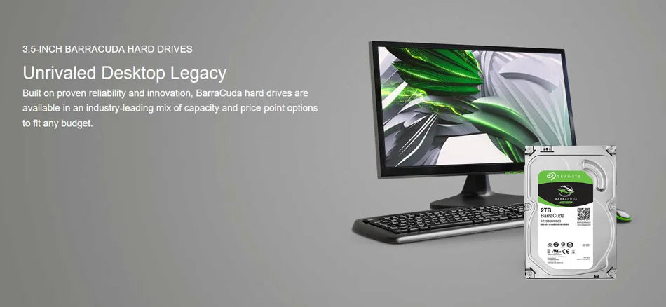 Seagate 2TB Hard Drive Disk HDD Desktop Internal HD 2000GB 2 TB Harddisk 7200RPM 64M 3.5" 6Gb/s Cache SATA III for PC Computer