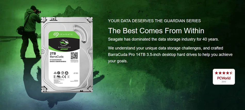 Seagate 2TB Hard Drive Disk HDD Desktop Internal HD 2000GB 2 TB Harddisk 7200RPM 64M 3.5" 6Gb/s Cache SATA III for PC Computer