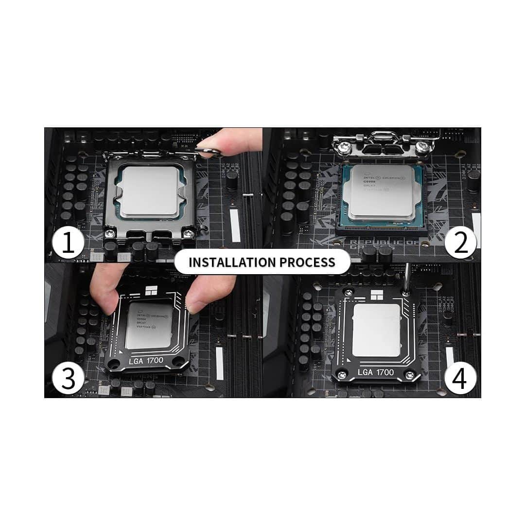 طقم دعامة إطار تصحيح تلامس وحدة المعالجة المركزية Thermalright مع معجون حراري لمعالجات LGA 1700 (معالجات الجيل 12، 13، 14) | Gamers Point البحرين