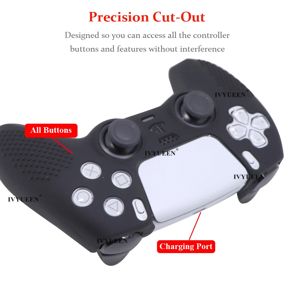 IVYUEEN Studded Protective Cover Skin for PlayStation 5 DualSense PS5 Controller Silicone Gamepad Case ThumbSticks Grips - AliExpress 44  Gamers Point 2.800 