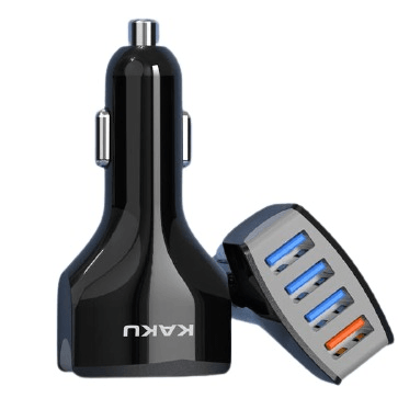 KUKU ZHITU Four port QC3.0 car charger Gamers Point Accessory  Gamers Point