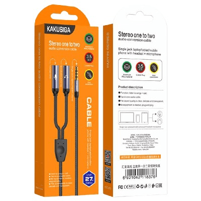 KUKU headphone splitter (Male to 2 Female) Gamers Point Headset  Gamers Point