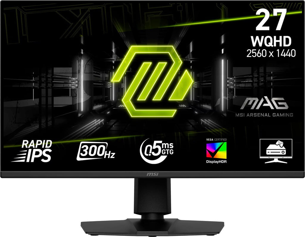 MSI MAG 275QPF X30 27 inch WQHD 300Hz black gaming monitor front product image