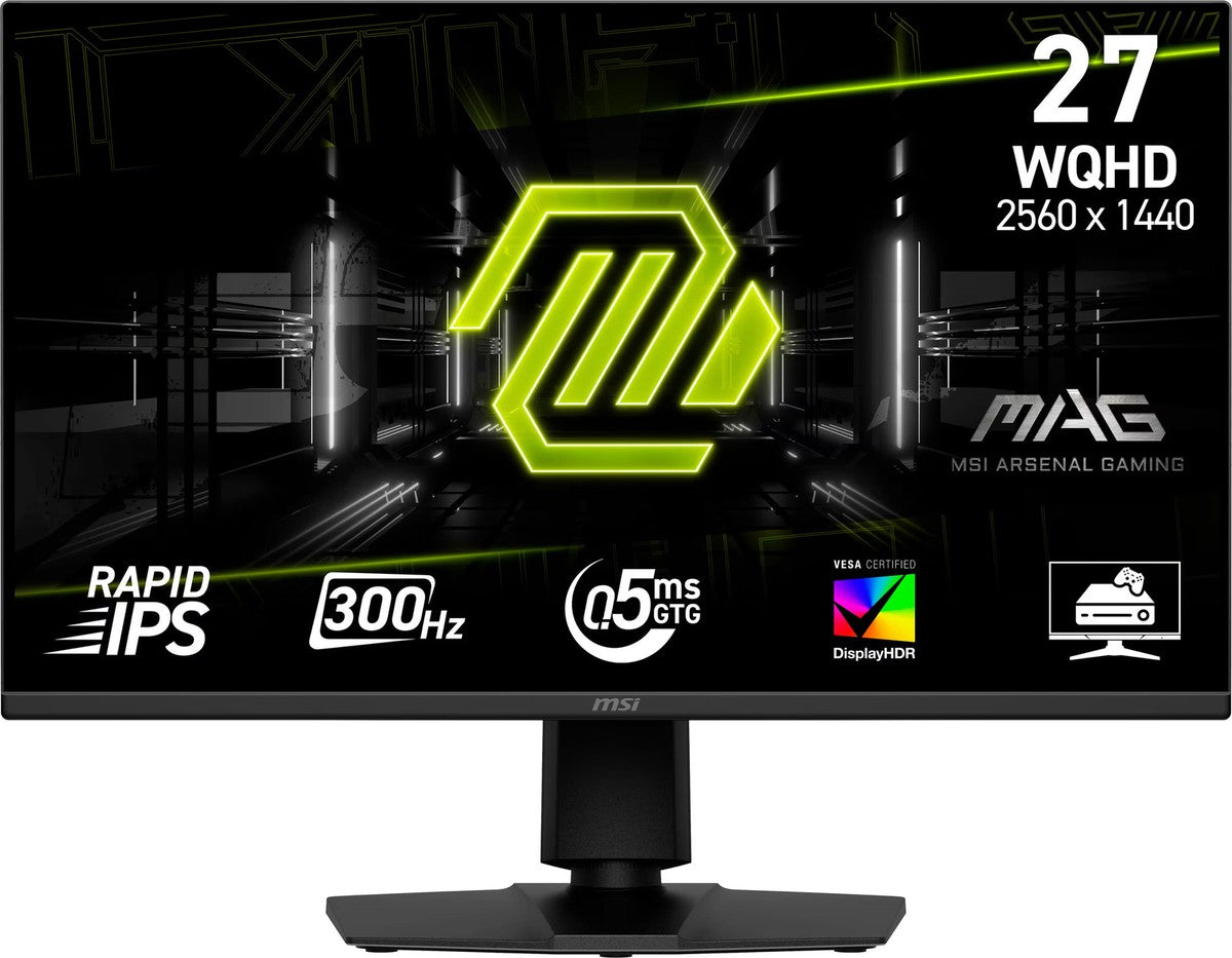 MSI MAG 275QPF X30 27 inch WQHD 300Hz black gaming monitor front product image