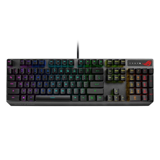 ASUS Mechanical Gaming Keyboard - ROG Strix Scope RX | Red Optical Mechanical Switches | USB 2.0 Passthrough | 2X Wider Ctrl Key for Greater FPS Precision | Aura Sync, Armoury Crate RGB Lighting