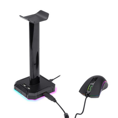 Redragon HA300 Scepter Pro Headset Stand RGB Backlit Gaming Headphone Stand with Supporting Bar STAND Gamers Point 11.000 