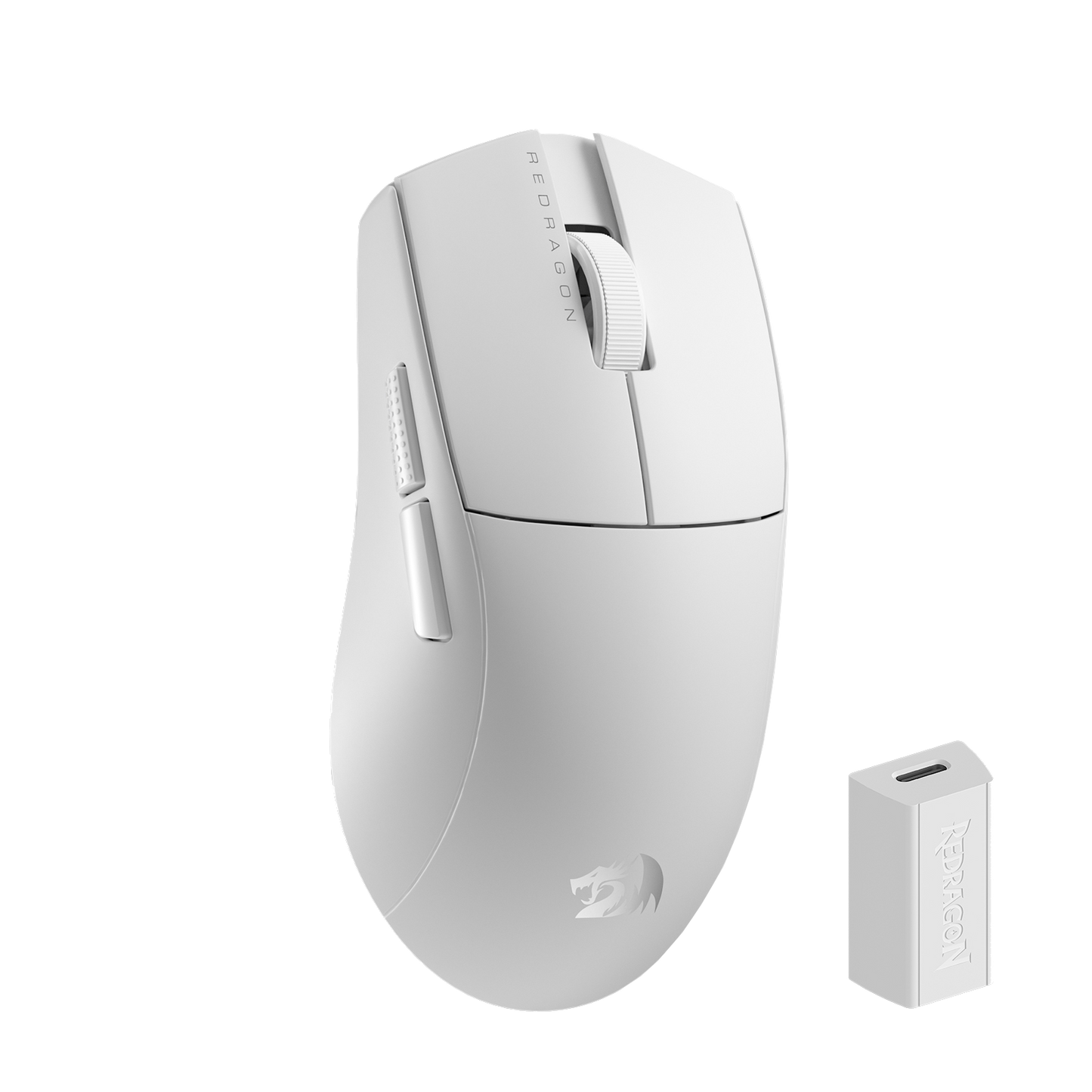 Redragon K1NG PRO 4K, 2.4G/BT/wired mouse, white