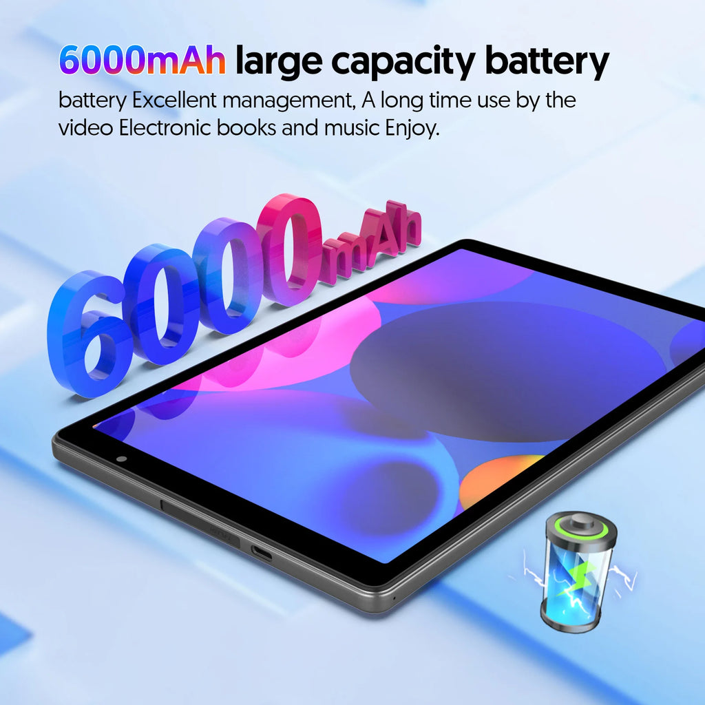 Latest Android 14 Tablet, 10-inch Tablet, Quad-core Processor, 5G WiFi, 4GB ROM + 32GB RAM, 1280*800 Resolution, 6000mAh Battery