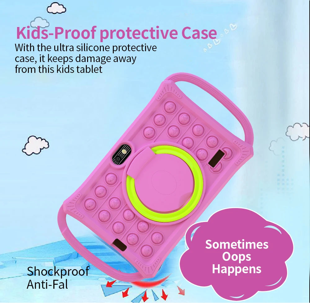 7.0 Inch Kids Tablet Android 12 Quad Core 4GB+64GB WiFi Bluetooth Educational Software Tablets Children's Gifts