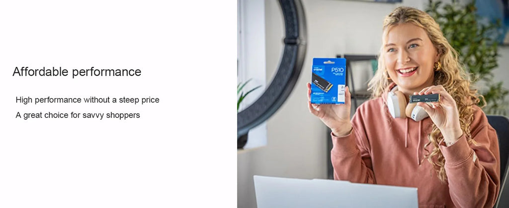 Crucial P510 1TB 2TBGen5 NVMe SSD,PCIe 5.0 M.2 2280 SSD, Internal Solid State Drive, Compatible with Laptop, Desktop(OEM Pack)