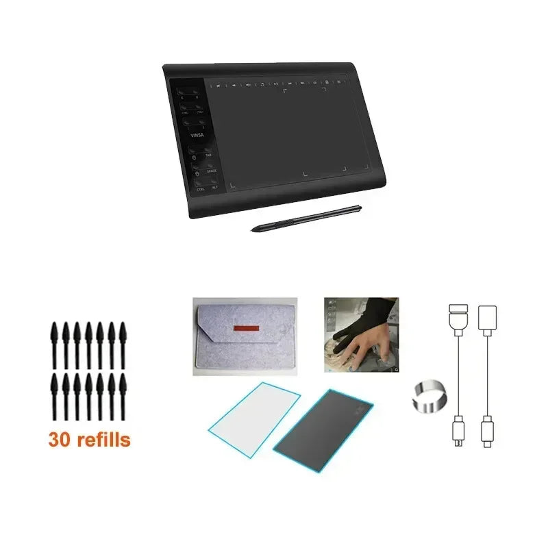 10*6 Inch Portable Digital Tablet Connect Mobile Phone Digital Pressure Drawing - Gamers Point Bahrain