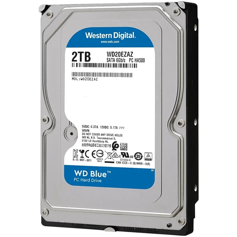 Western Digital WD BLUE 4TB 6TB 3.5" Hard Drive Disk SATA III 5400 RPM 500GB 1T 2TB HD Hard disk For Monitoring Desktop Computer