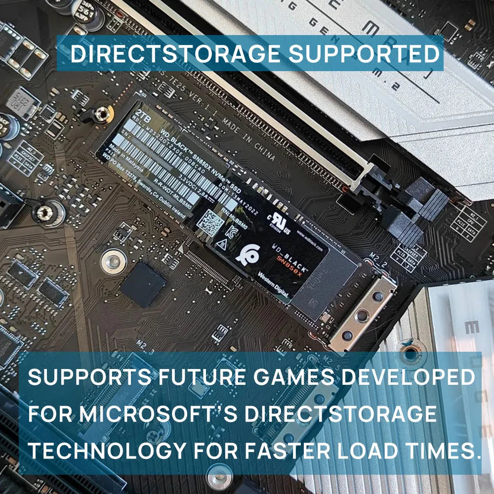 Western Digital SN850X 1TB 2TB 4TB WD_BLACK M.2 2280 NVMe PCIe Gen 4.0x4 SSD Solid State Drives for Gaming Computer Laptop PS5