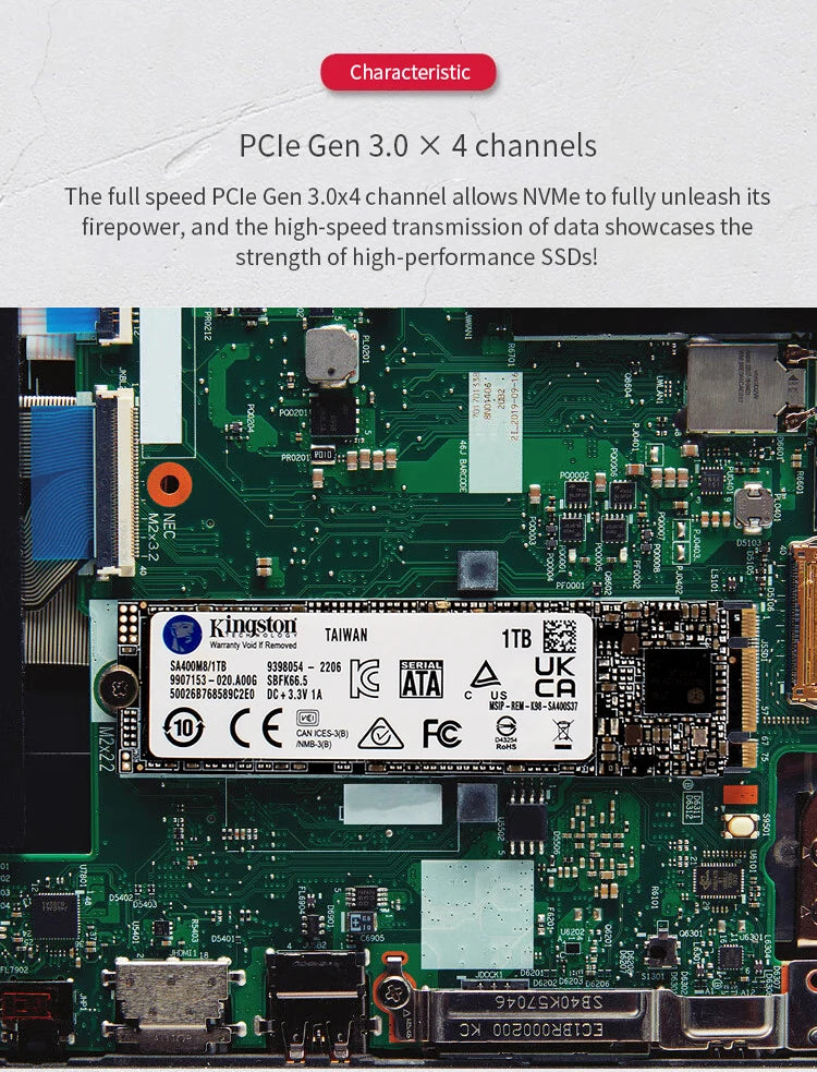 Kingston A400-NGFF SSD M.2 2280 Internal Solid State Drives 2TB 1TB 480G 240G 120G M.2 SSDs SATA Hard Disk for Laptop Desktop PC