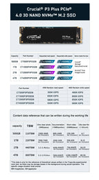 Crucial P3 Plus 1TB 2TB PCIe Gen4 NVMe M.2 SSD Internal Hard Drive(OEM - Gamers Point Bahrain