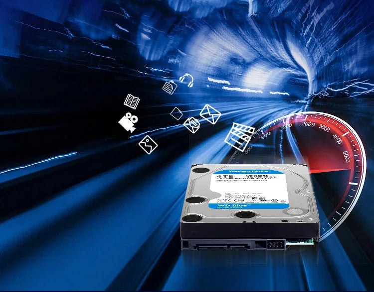 Western Digital WD BLUE 4TB 6TB 3.5" Hard Drive Disk SATA III 5400 RPM 500GB 1T 2TB HD Hard disk For Monitoring Desktop Computer