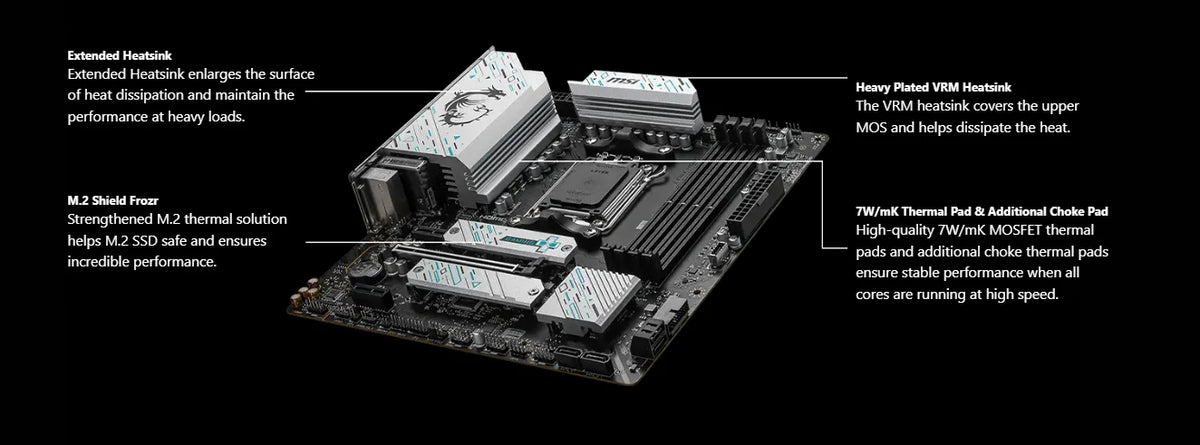 MSI B650M GAMING PLUS WIFI AMD AM5 Motherboard | DDR5 7200+MHz | Ryzen 7000 / 8000 - Gamers Point Bahrain