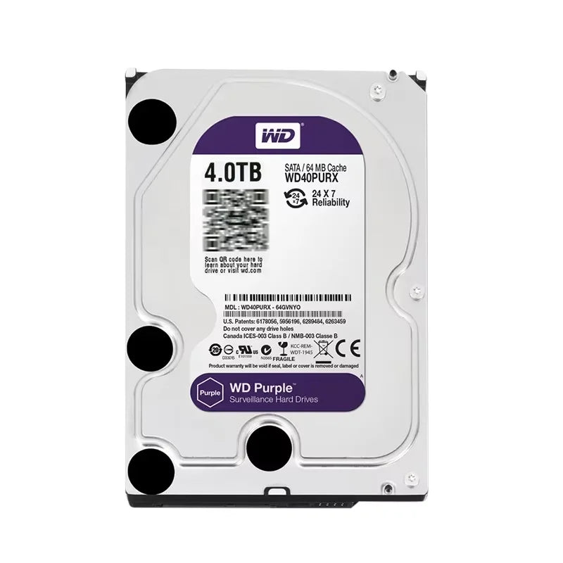 WD Purple 500GB Surveillance Internal Hard Drive Disk 3.5" 64M Cache SATA III 6Gb/s 1TB 2TB 3TB HDD HD Harddisk for CCTV DVR NVR